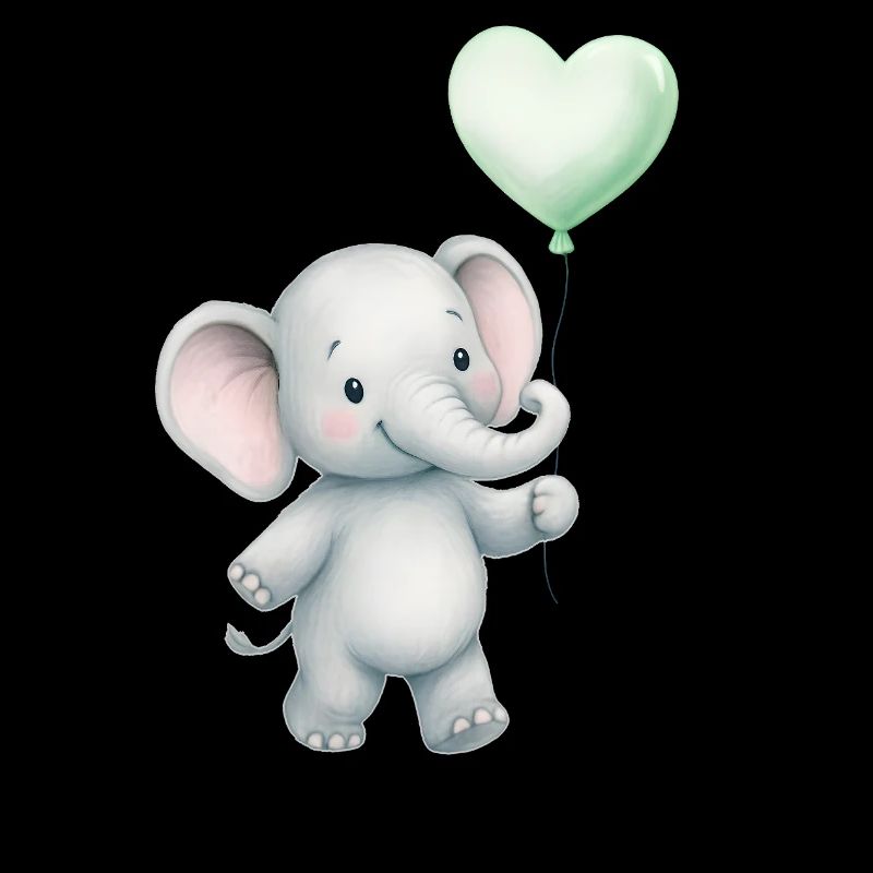Elefant mit Herzballon