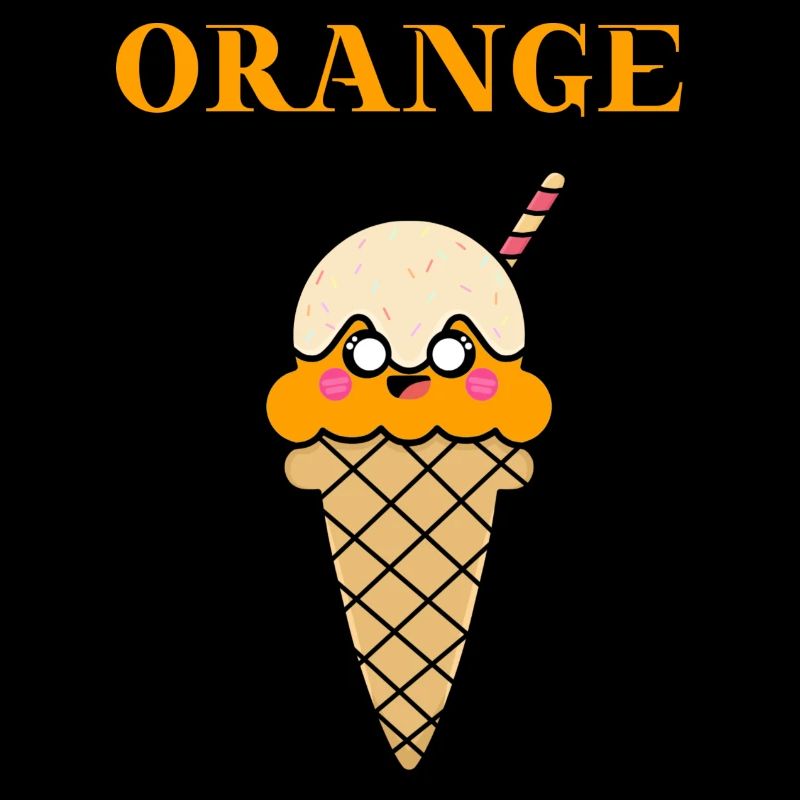 Eis Orange süß Geschenkidee