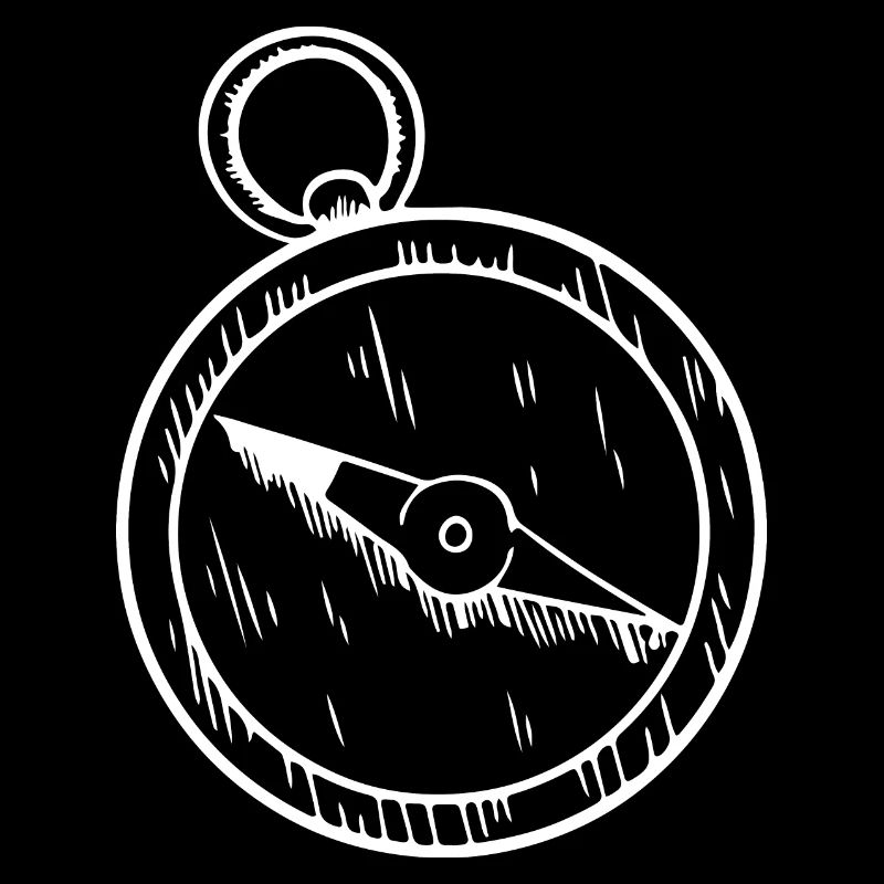 Compass Hand Drawn Cardinal Direction