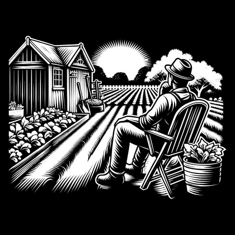 Relaxed gardener