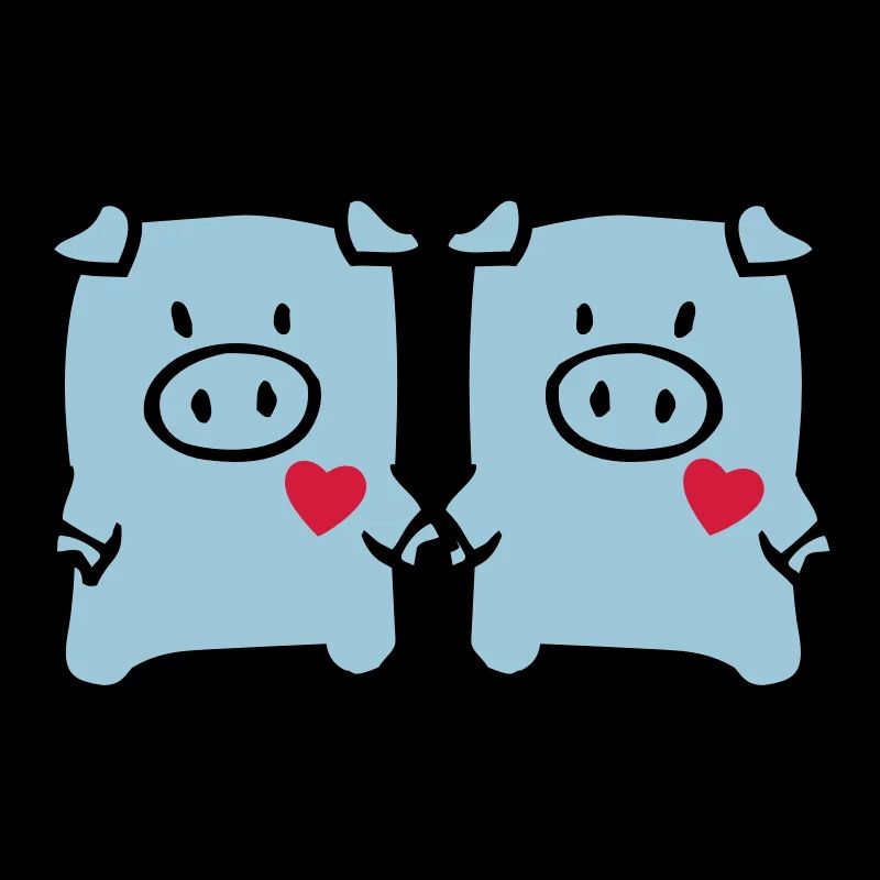 two cute pigs