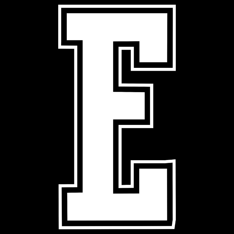 Buchstabe E Initiale Sport Cheerleading Monogram
