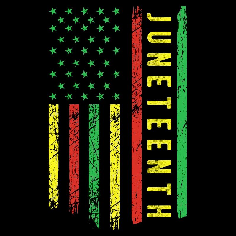 Juneteenth dans un drapeau pour l’histoire des Noirs africains