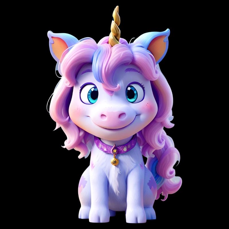 Wunderschönes kleines 3D-Einhorn