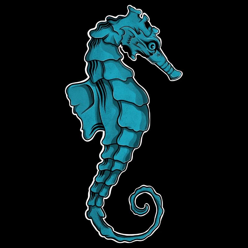Hippocampus Seepferchen illustration zeichnung