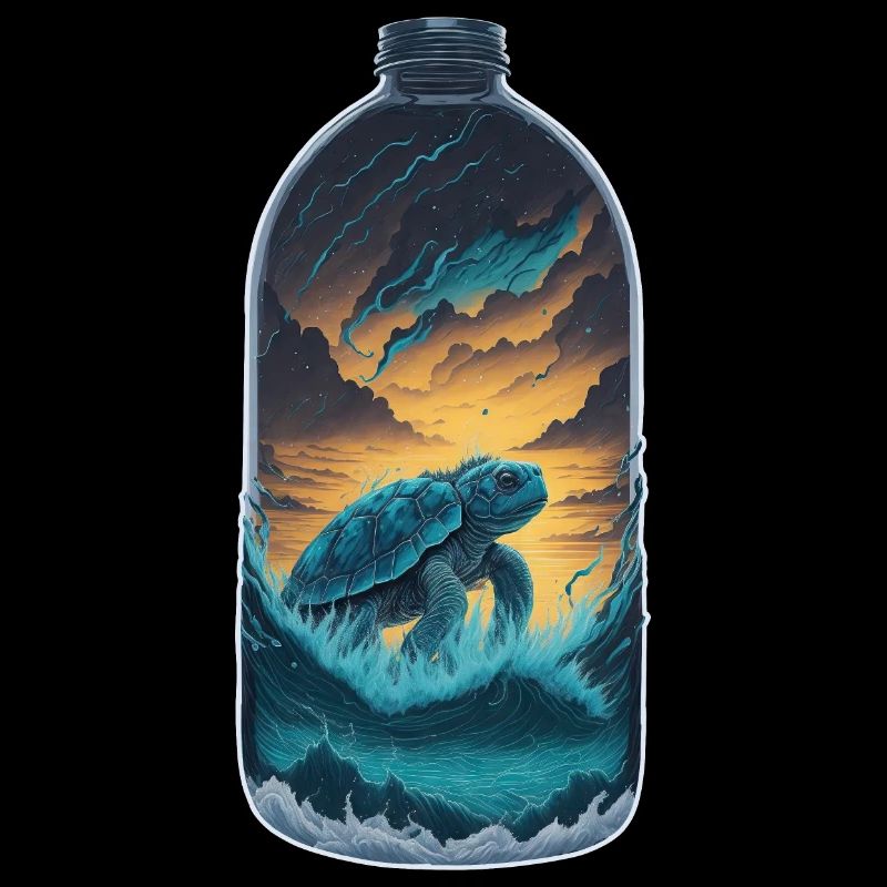 Schildkröte Flasche
