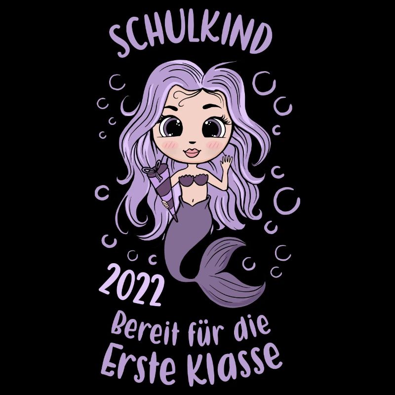 Schulkind 2022 Mädchen Meerjungfrau Einschulung