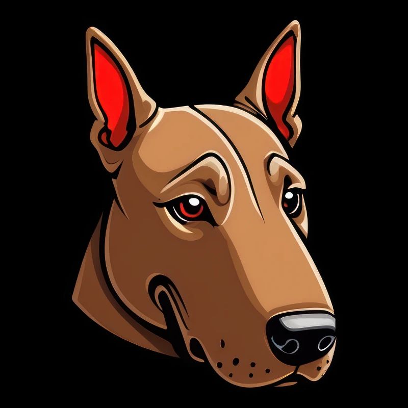 Cartoon Comic Cooler Pitbull Terrier Hund