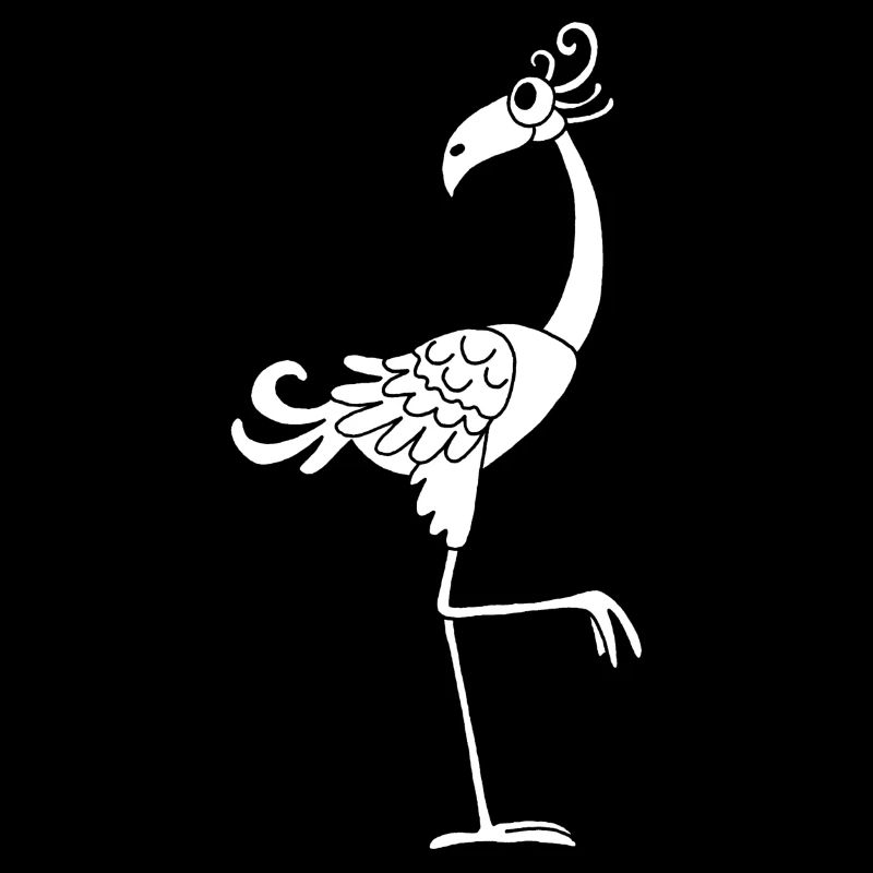 Oiseau blanc rigolo