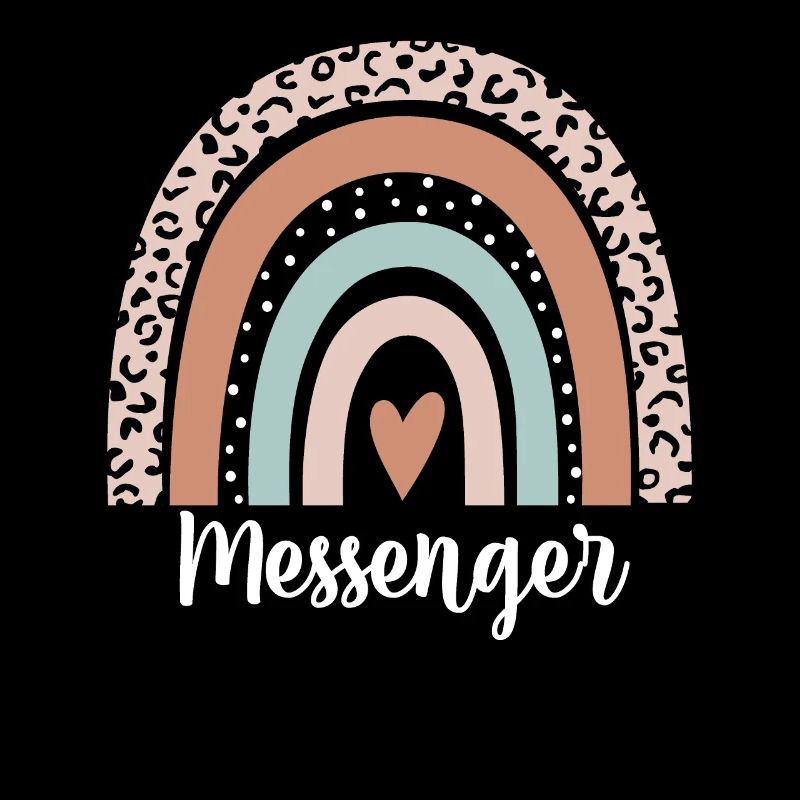 Messenger Rainbow Leopard Funny Messenger