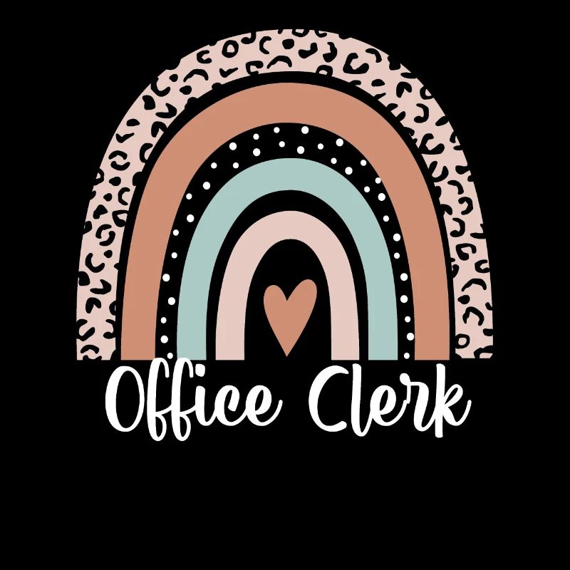Office Clerk Rainbow Leopard Funny Office Clerk