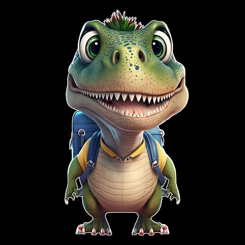 Dino Dinosaurier T-Rex Einschulung Schule Kind