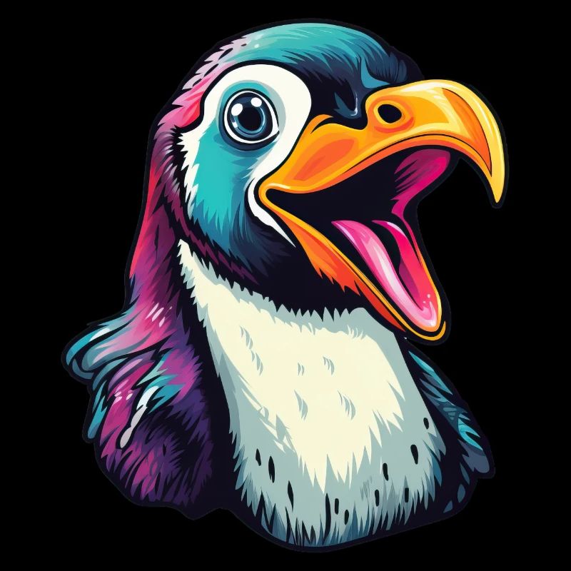 Cooler sprechender Pinguin