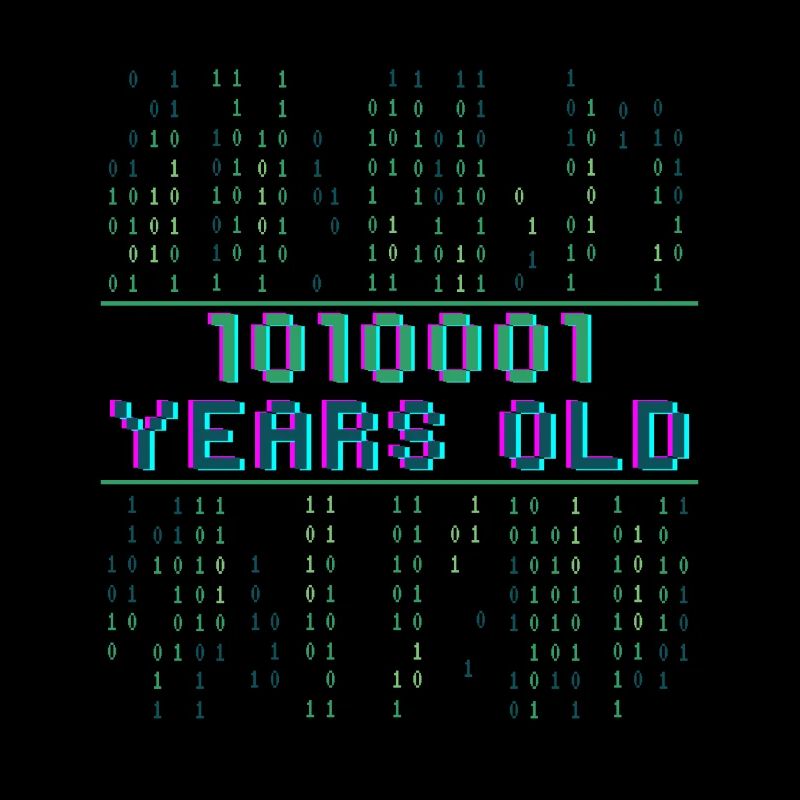 81. Geburtstag 81 Jahre alt Binärcode Coder