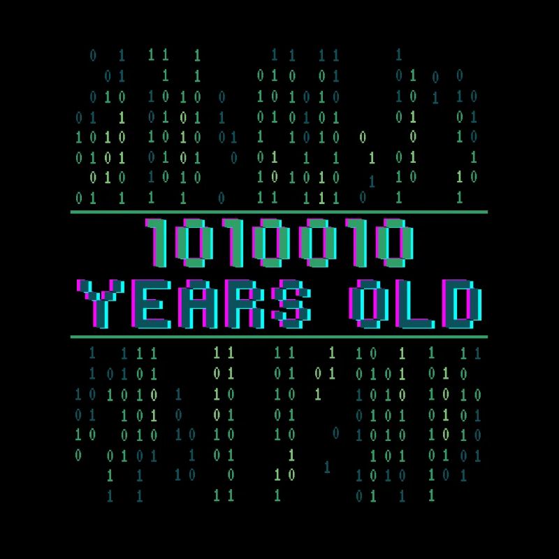 82. Geburtstag 82 Jahre alt Binärcode Informatik