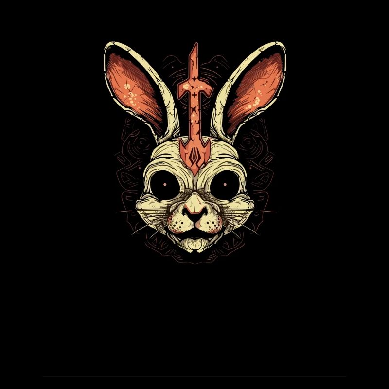 Creepy Skull Evil Bunny Horror Bunny