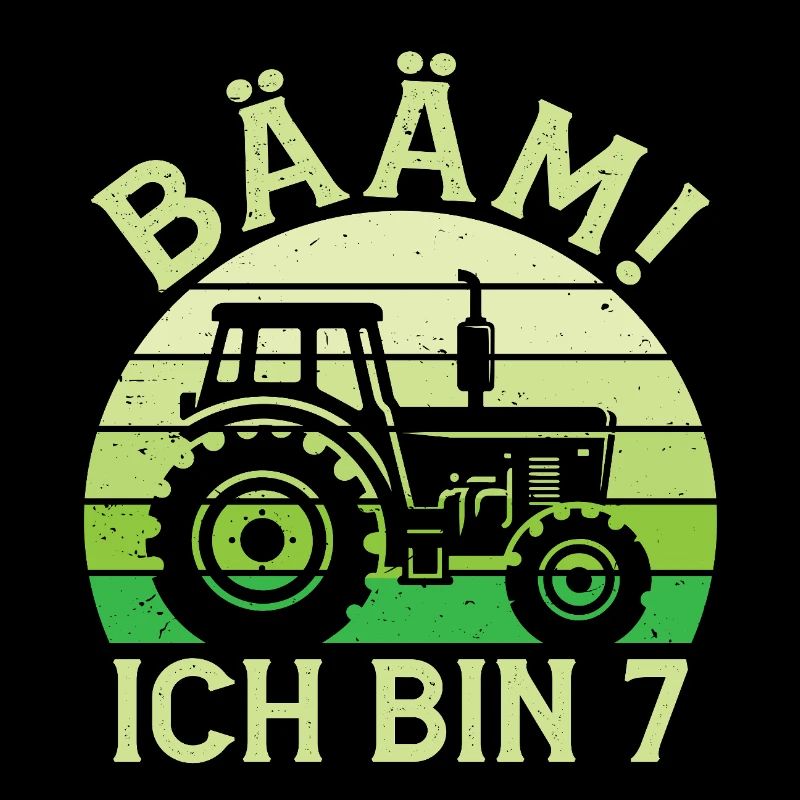 Ich bin 7 Jahre Drei Junge 7. Geburtstag Traktor