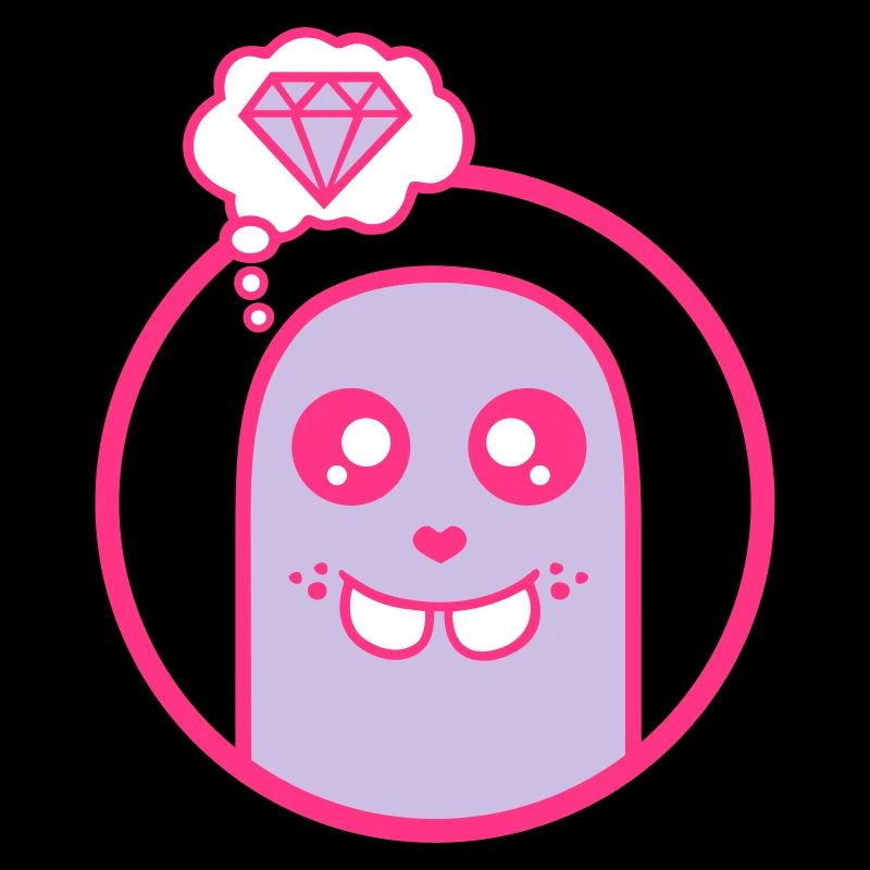 Figurine comique mignonne (Diamant, Cercle)