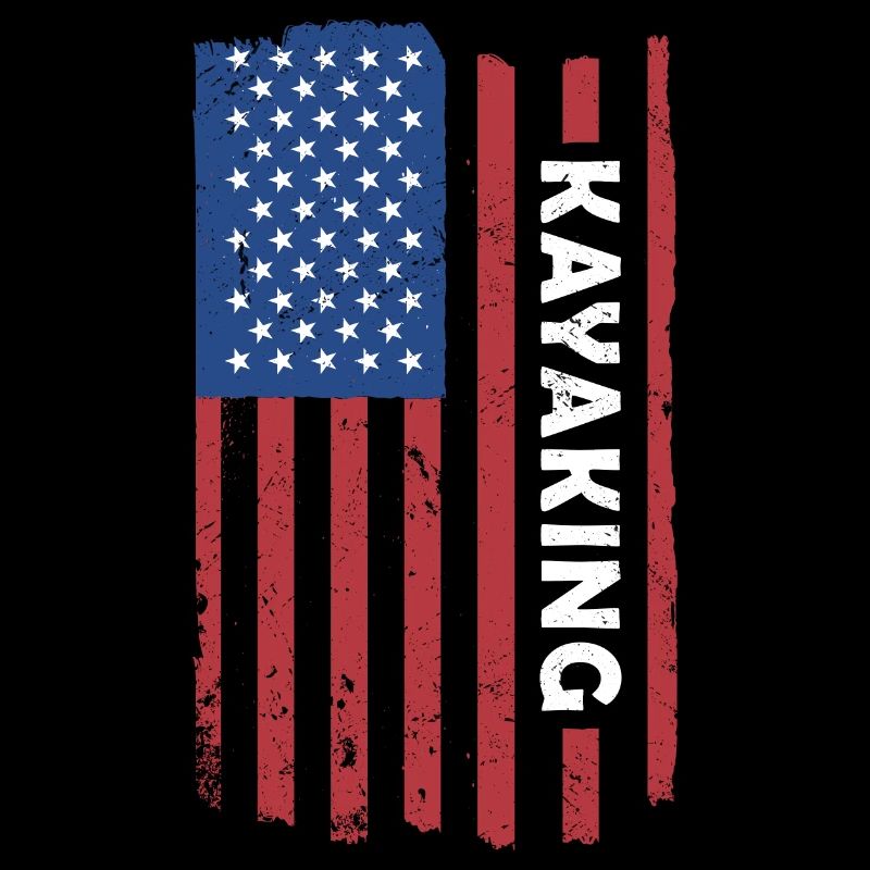 Kayaker Us Bandiera Kayak