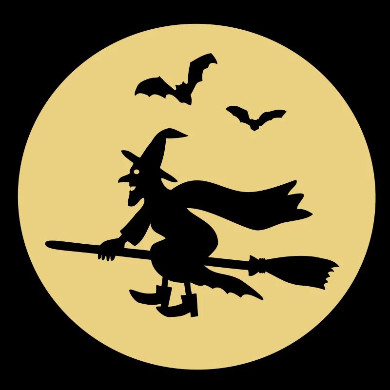 Witch on broom
