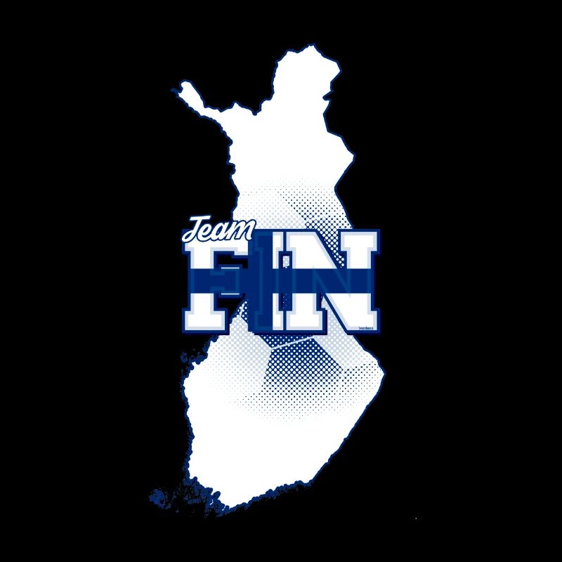 Team FIN Map Finland with Ball Pattern