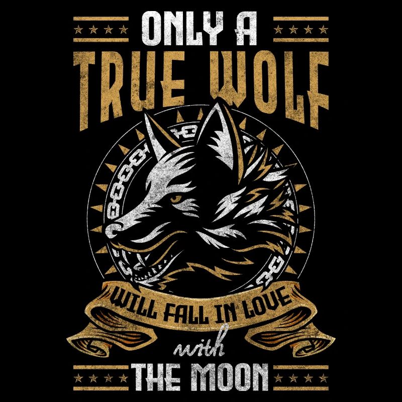 Wolves Pack Moon Nature