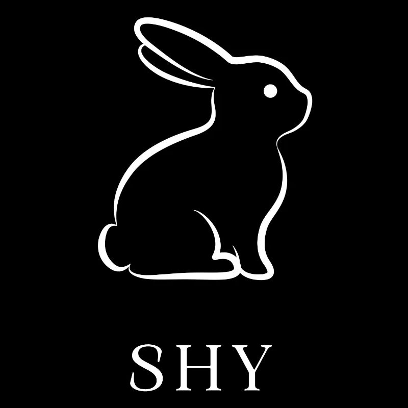 Shy Bunny Timid Bashful Coy Diffident Reserved