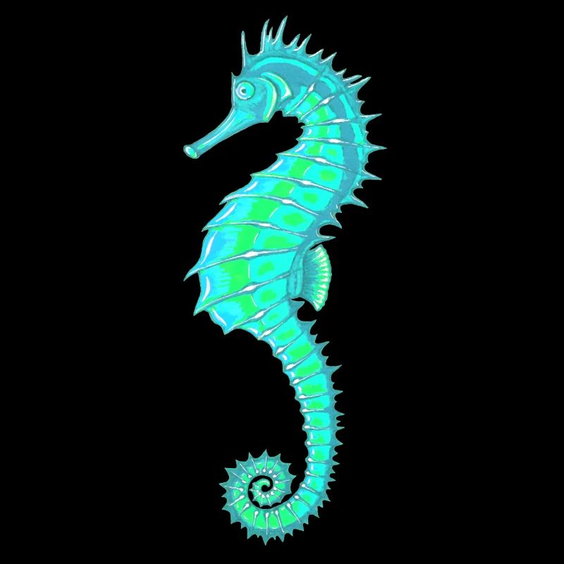 Seepferdchen Türkis. Meeresleben. Seepferdchen