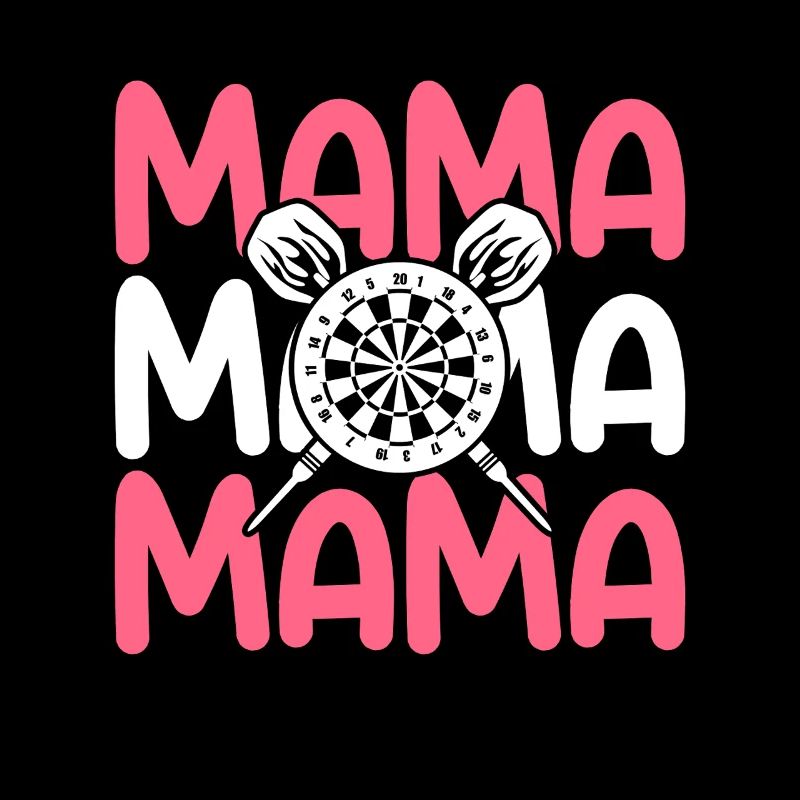 Joueuse de fléchettes maman maman fléchettes