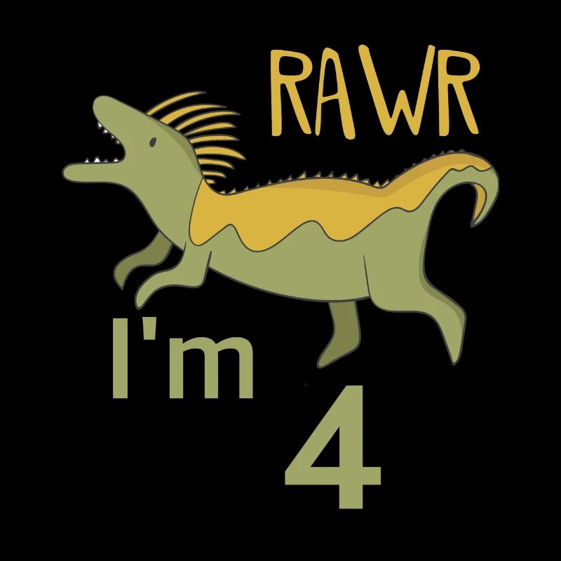 Zum 4 Geburtstag für Jungs Mädchen Mosasaurus