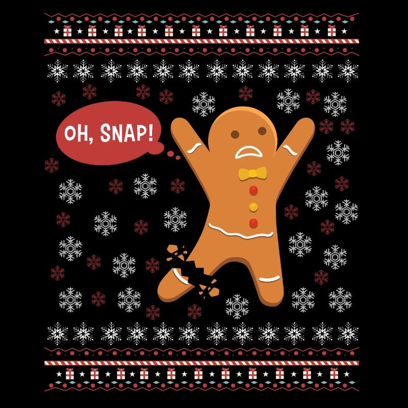 Gingerbreadman Oh Snap Ugly Xmas Sweater Gift