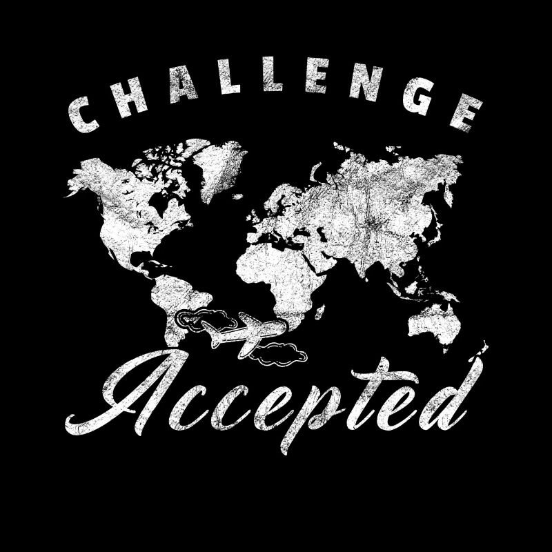 Challenge Accepted Gift World Map World Tour