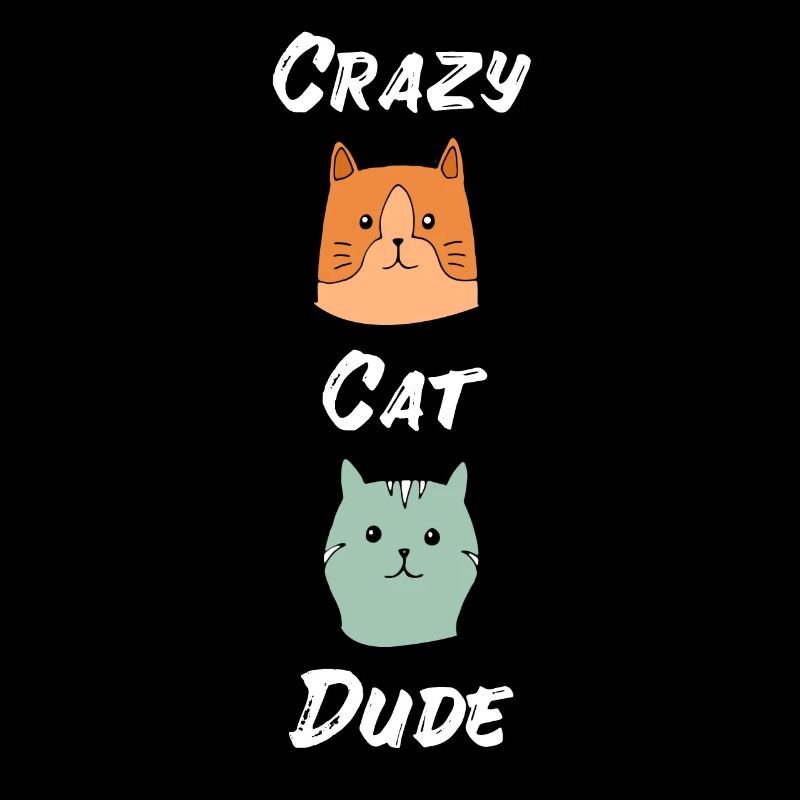 Crazy Cat Type Cat amoureux de chat Meow