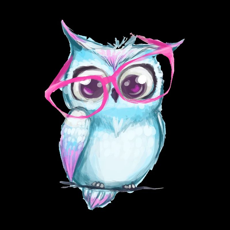 Süße Eule mit Brille