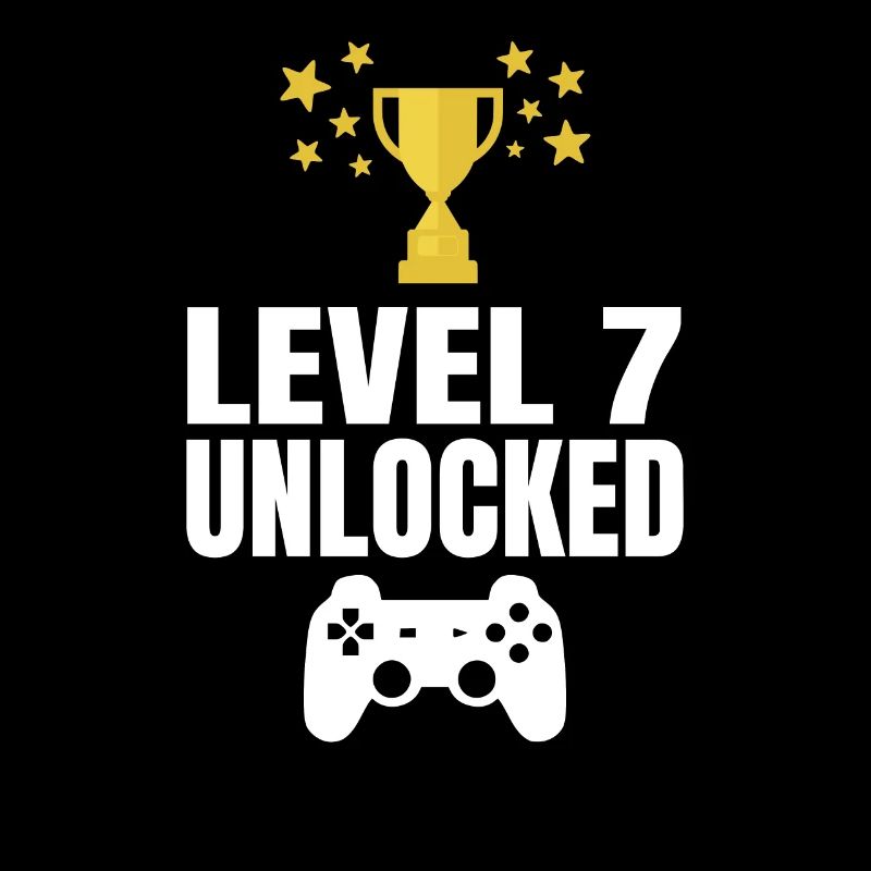 Niveau 7 Unlocked 7ème anniversaire jeu de tshirt
