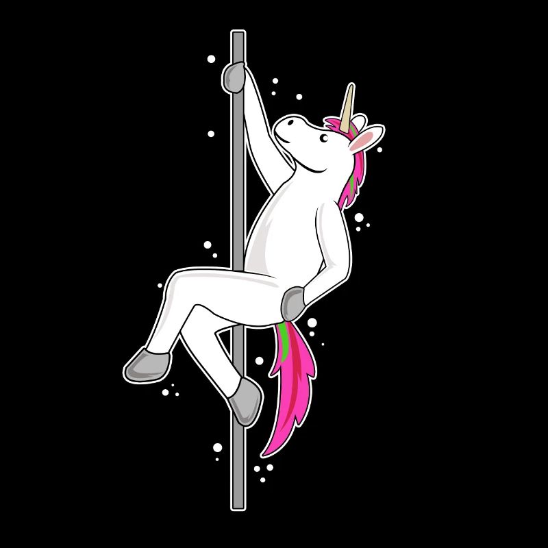 Funny Unicorn Haloween Pole Dancing