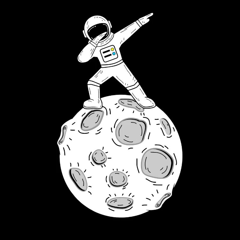 Lune astronaute Dab Dabbing Moon