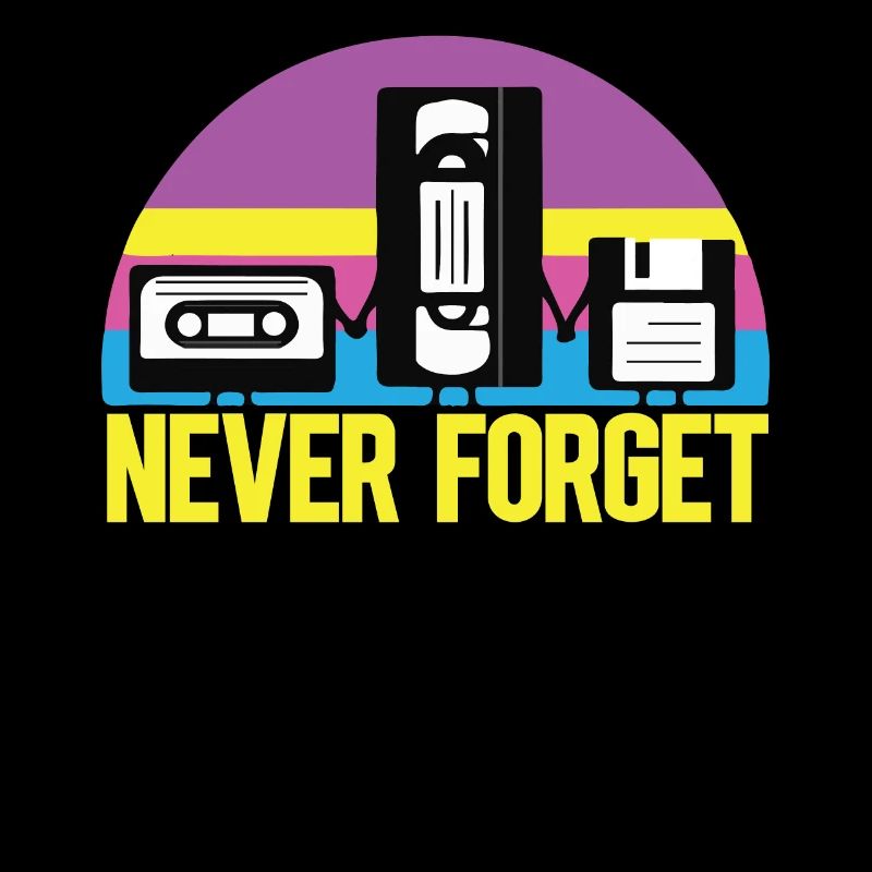 never forget vhs casette floppy disc