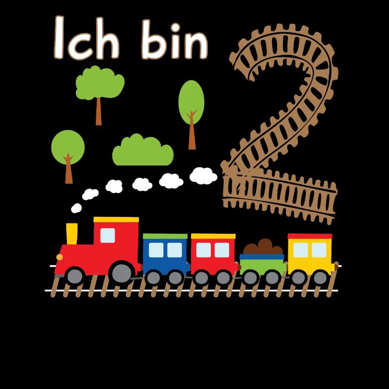 Junge Geburtstagsshirt 2 Jahre Geburtstag Zug