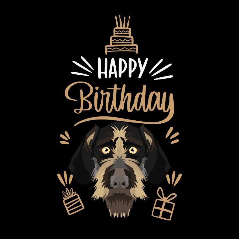 Geburtstag Geschenk Deutsch Drahthaar