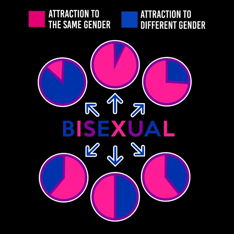 Bisexual Bi Pride Flag Pie Chart