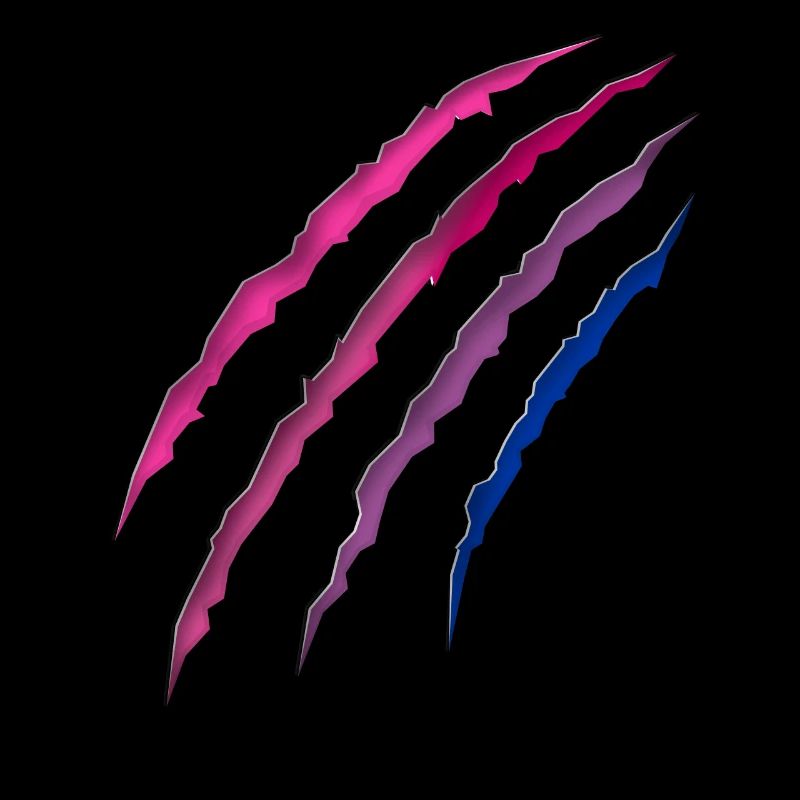Bisexual Bi Pride Flag Scratch