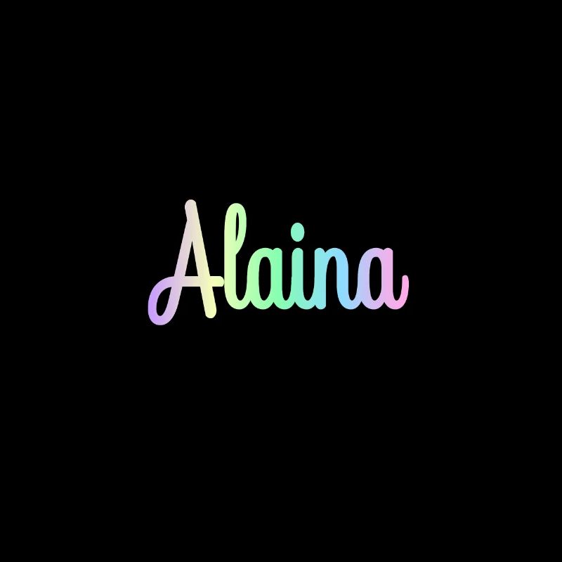 ALAINA Rainbow Minimalist Cursive