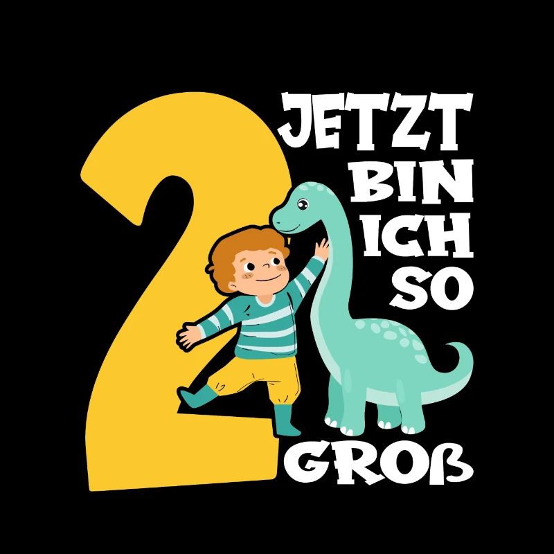 Dino Junge 2. Geburtstag Jetzt bin ich so groß