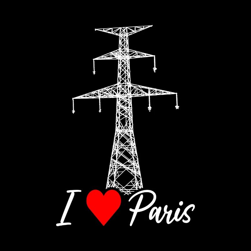 Paris Eiffelturm Strommast Elektriker Satire Liebe