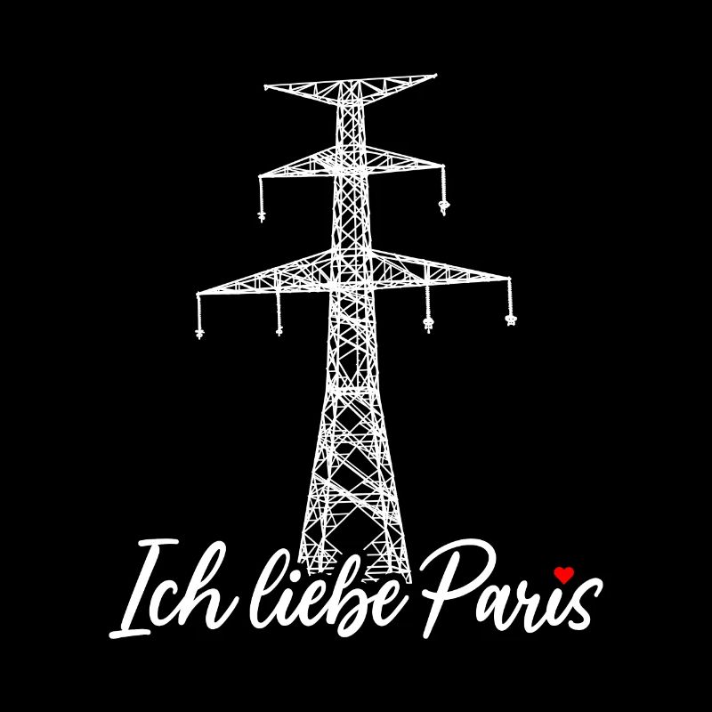 Paris Eiffelturm Strommast Elektriker Satire Liebe