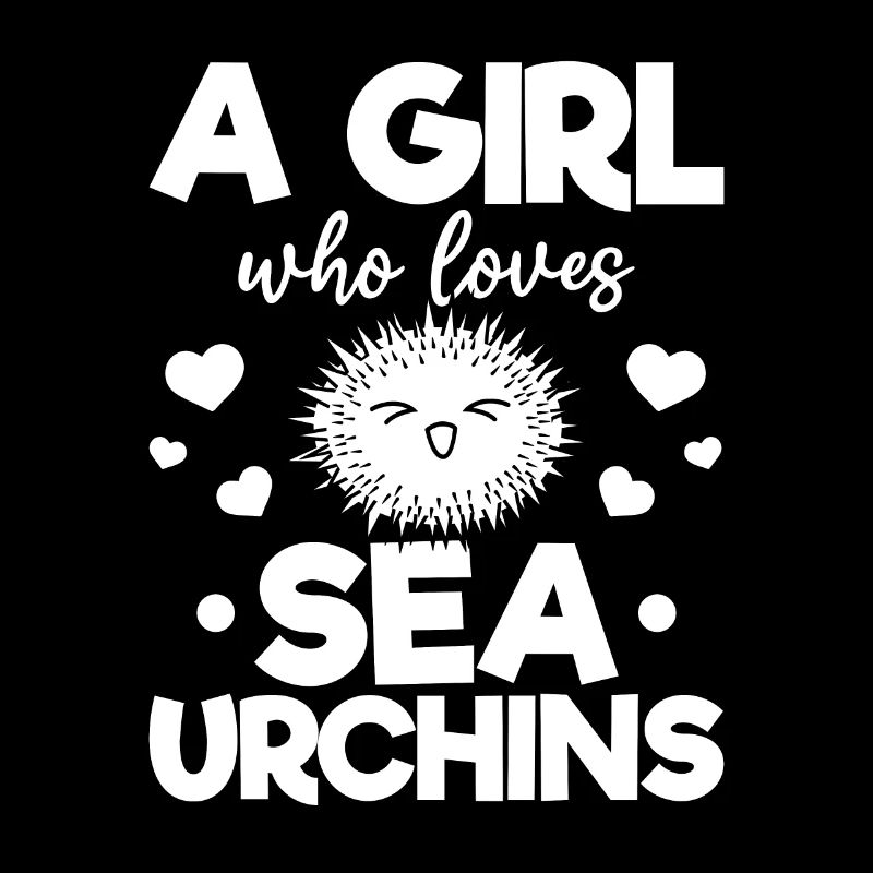 Seeigel ist ein Mädchen, das Seeigel liebt