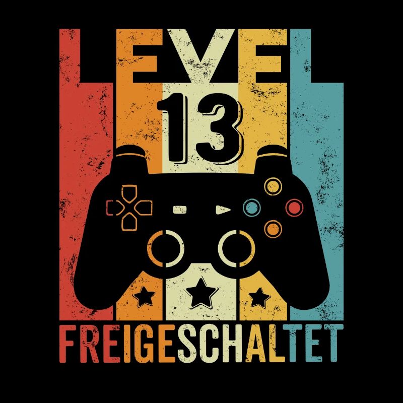 Level 13 Freigeschaltet Geburtstag Junge Mädchen