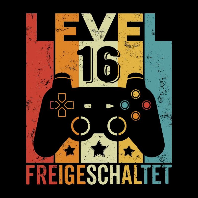 Level 16 Freigeschaltet Geburtstag Junge Mädchen