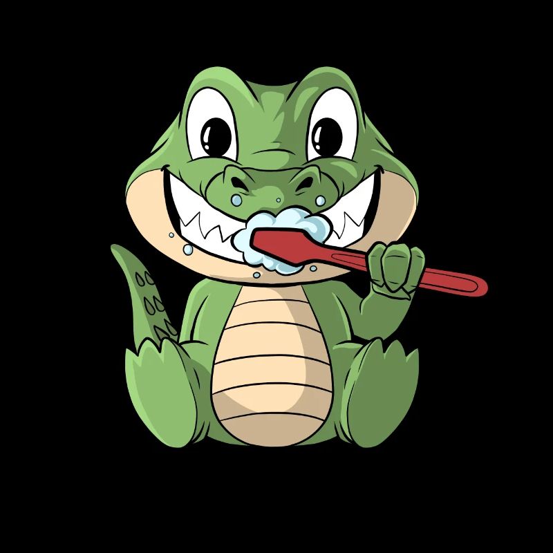 Brushing Crocodile Teeth Brushing